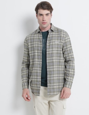 Camisa Casual GUESS De Algodón Manga Larga Para Hombre