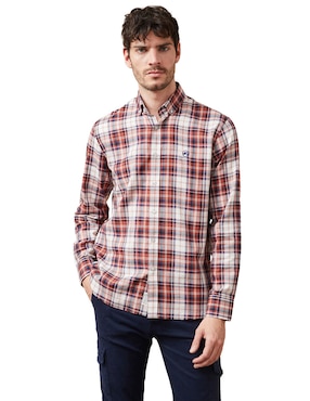 Camisa Casual Altonadock De Algodón Manga Larga Para Hombre