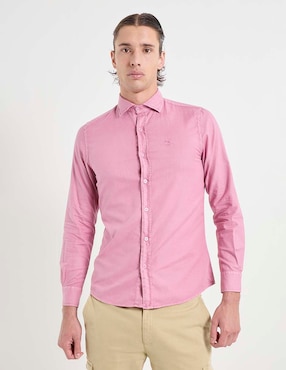 Camisa casual Scotta de algodón manga larga para hombre