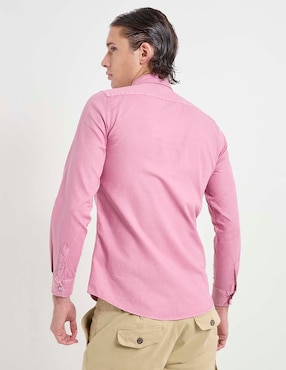 Camisa casual Scotta de algodón manga larga para hombre