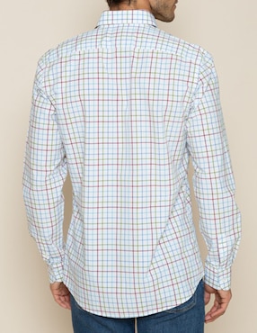 Camisa casual Scotta de algodón manga larga para hombre