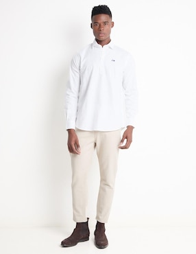Camisa casual Scotta de algodón manga larga para hombre