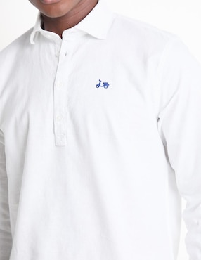Camisa casual Scotta de algodón manga larga para hombre