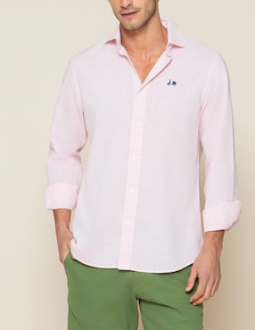 Camisa casual Scotta de algodón manga larga para hombre