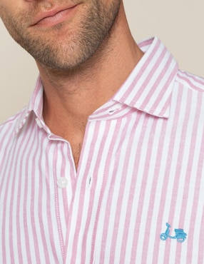 Camisa casual Scotta de algodón manga larga para hombre