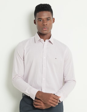 Camisa Casual Kenneth Cole De Algodón Manga Larga Para Hombre