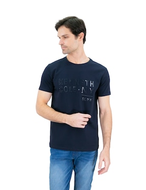 Playera Kenneth Cole Cuello Redondo Para Hombre