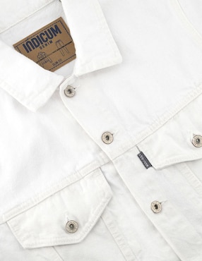 Set de chamarra Indicum Denim de mezclilla con bolsillos para hombre