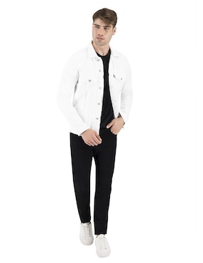 Set de chamarra Indicum Denim de mezclilla con bolsillos para hombre