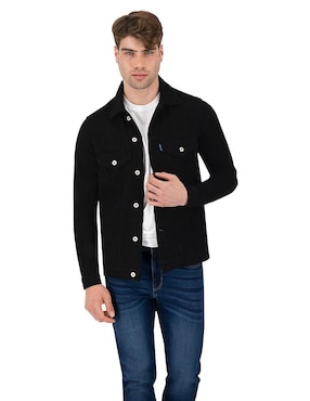 Set de chamarra Indicum Denim de mezclilla con bolsillos para hombre