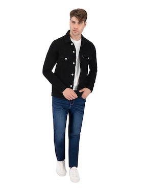 Set de chamarra Indicum Denim de mezclilla con bolsillos para hombre