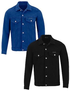 Set De Chamarra Indicum Denim De Mezclilla Con Bolsillos Para Hombre