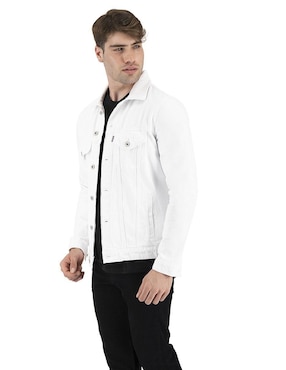 Chamarra Indicum Denim de mezclilla con bolsillos para hombre