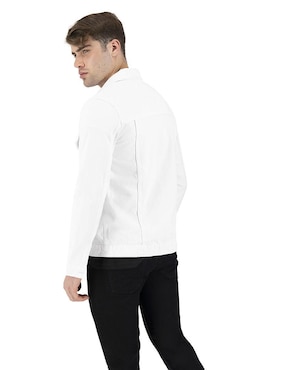 Chamarra Indicum Denim de mezclilla con bolsillos para hombre