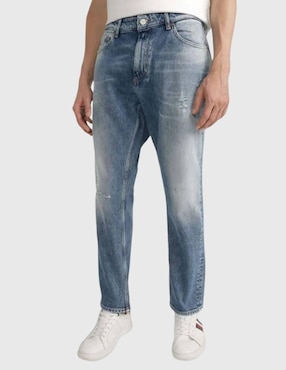 Jeans Slim Tommy Jeans Lavado Claro Para Hombre