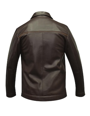 Chamarra Gerhel de piel con bolsillos para hombre