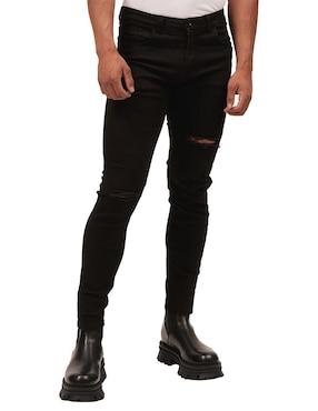 Jeans Skinny Mchk Lavado Obscuro Para Hombre