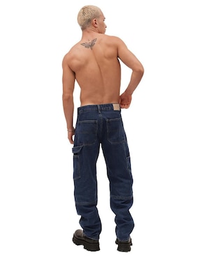 Jeans straight Mchk lavado obscuro para hombre