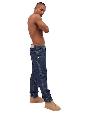 Jeans straight Mchk lavado obscuro para hombre