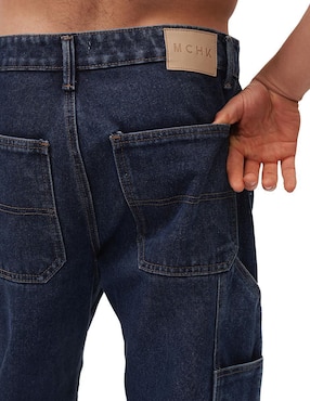 Jeans straight Mchk lavado obscuro para hombre