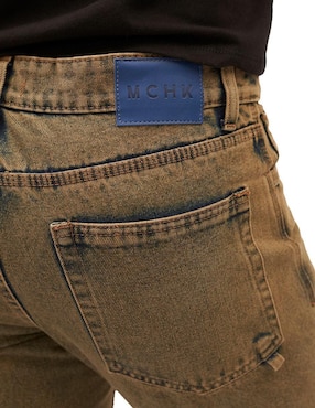Jeans straight Mchk Oxido 8064 lavado bleach para hombre