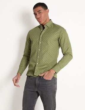 Camisa Casual Altonadock De Algodón Manga Larga Para Hombre