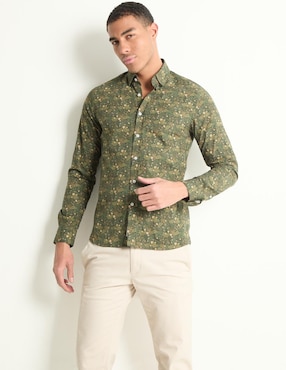 Camisa Casual Altonadock De Algodón Manga Larga Para Hombre