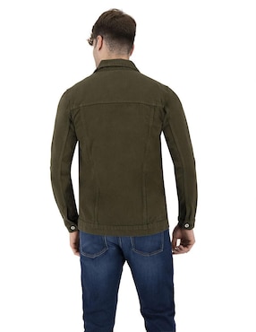 Set de chamarra Indicum Denim de mezclilla con bolsillos para hombre