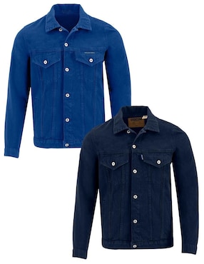 Set De Chamarra Indicum Denim De Mezclilla Con Bolsillos Para Hombre