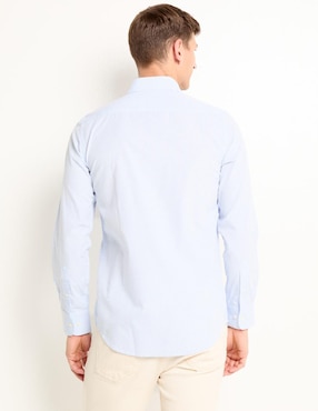 Camisa casual El Pulpo de algodón manga larga para hombre