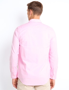 Camisa casual El Pulpo de algodón manga larga para hombre