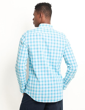 Camisa casual El Pulpo de algodón manga larga para hombre