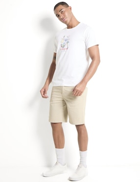 Bermuda El Pulpo de algodón para hombre
