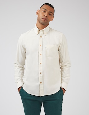 Camisa Casual Ben Sherman De Algodón Manga Larga Para Hombre