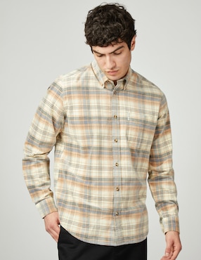 Camisa Business Casual Ben Sherman De Algodón Manga Larga Para Hombre