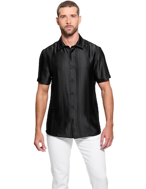 Camisa Casual Guess Manga Corta Para Hombre