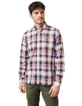 Camisa Casual Altonadock De Algodón Manga Larga Para Hombre