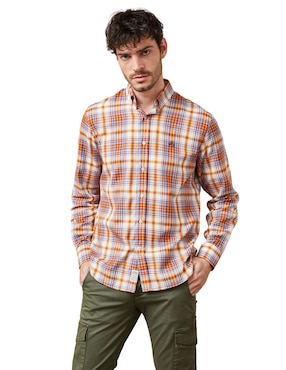 Camisa Casual Altonadock De Algodón Manga Larga Para Hombre