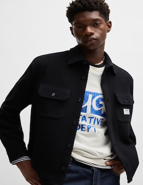 Camisa casual HUGO BLUE de algodón manga larga para hombre