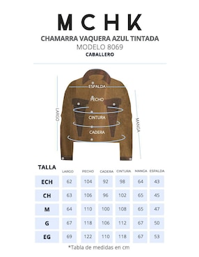 Chamarra cazadora Mchk de mezclilla con bolsillos para hombre