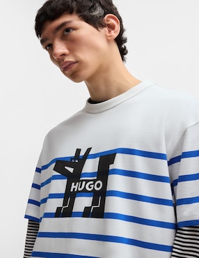 Playera HUGO BLUE cuello redondo para hombre