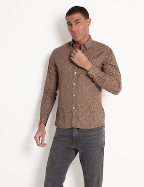 Camisa Casual Altonadock De Algodón Manga Larga Para Hombre