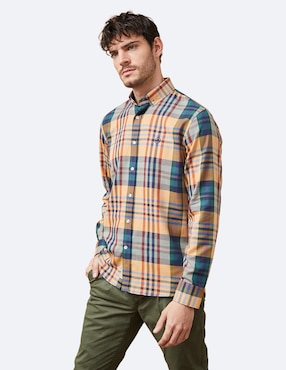 Camisa Casual Altonadock De Algodón Manga Larga Para Hombre