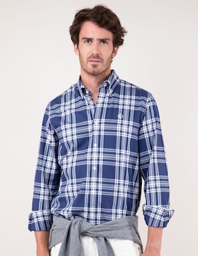 Camisa Casual El Ganso De Algodón Manga Larga Para Hombre