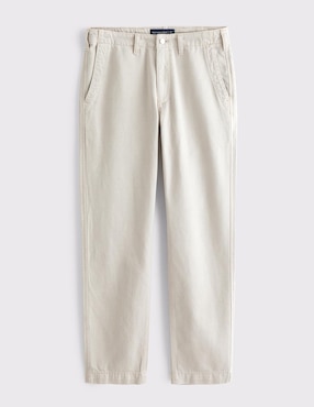 Pantalón recto Abercrombie & Fitch de algodón para hombre