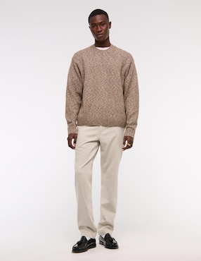 Pantalón recto Abercrombie & Fitch de algodón para hombre