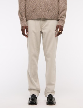 Pantalón recto Abercrombie & Fitch de algodón para hombre