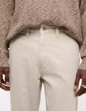 Pantalón recto Abercrombie & Fitch de algodón para hombre
