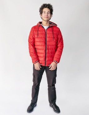 Chamarra casual Ferrato con capucha para hombre