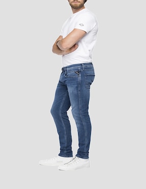 Jeans regular slim Replay lavado claro para hombre